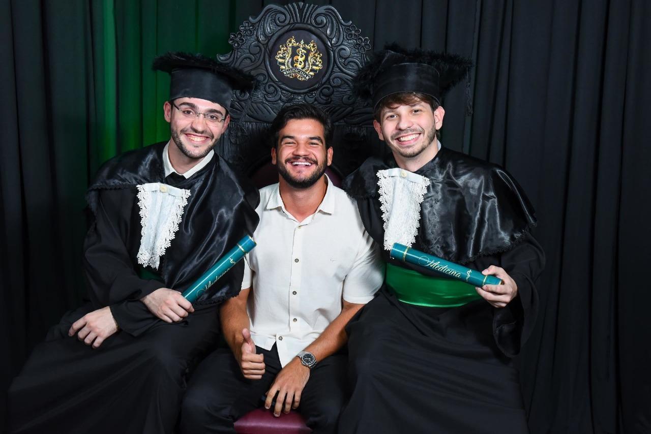 Os professores André, Paulo e Leônidas