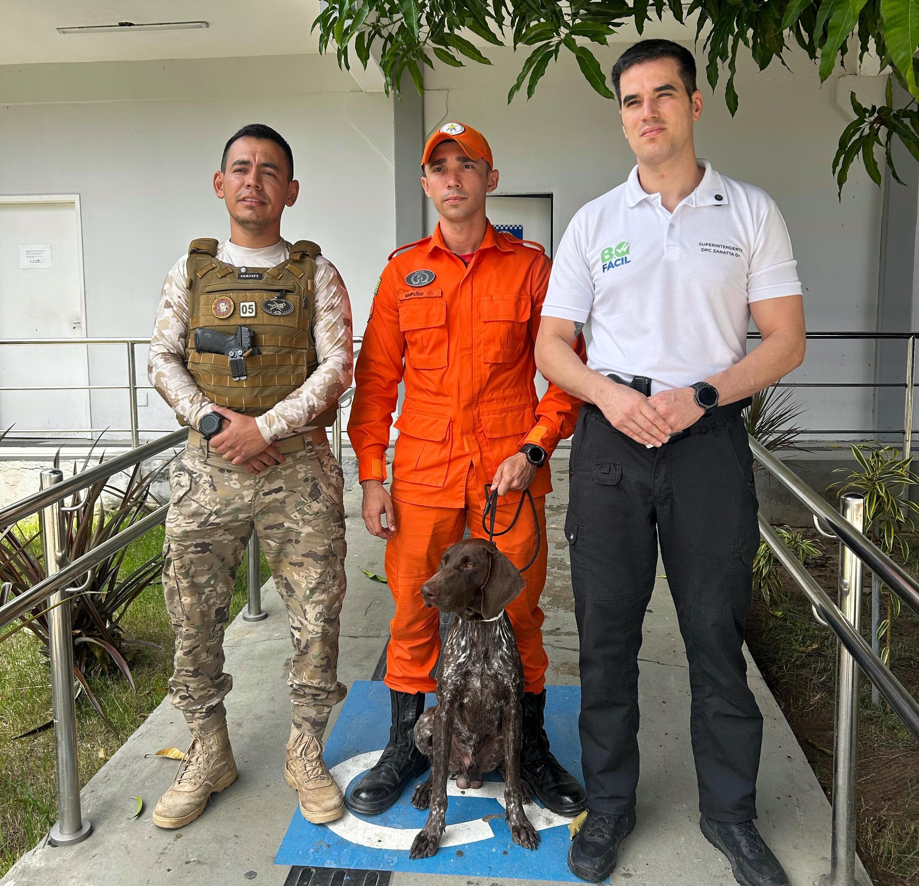 O cão Thor, treinado para encontrar restos mortais, vai reforçar o Núcleo de Operações com Cães (NOC)