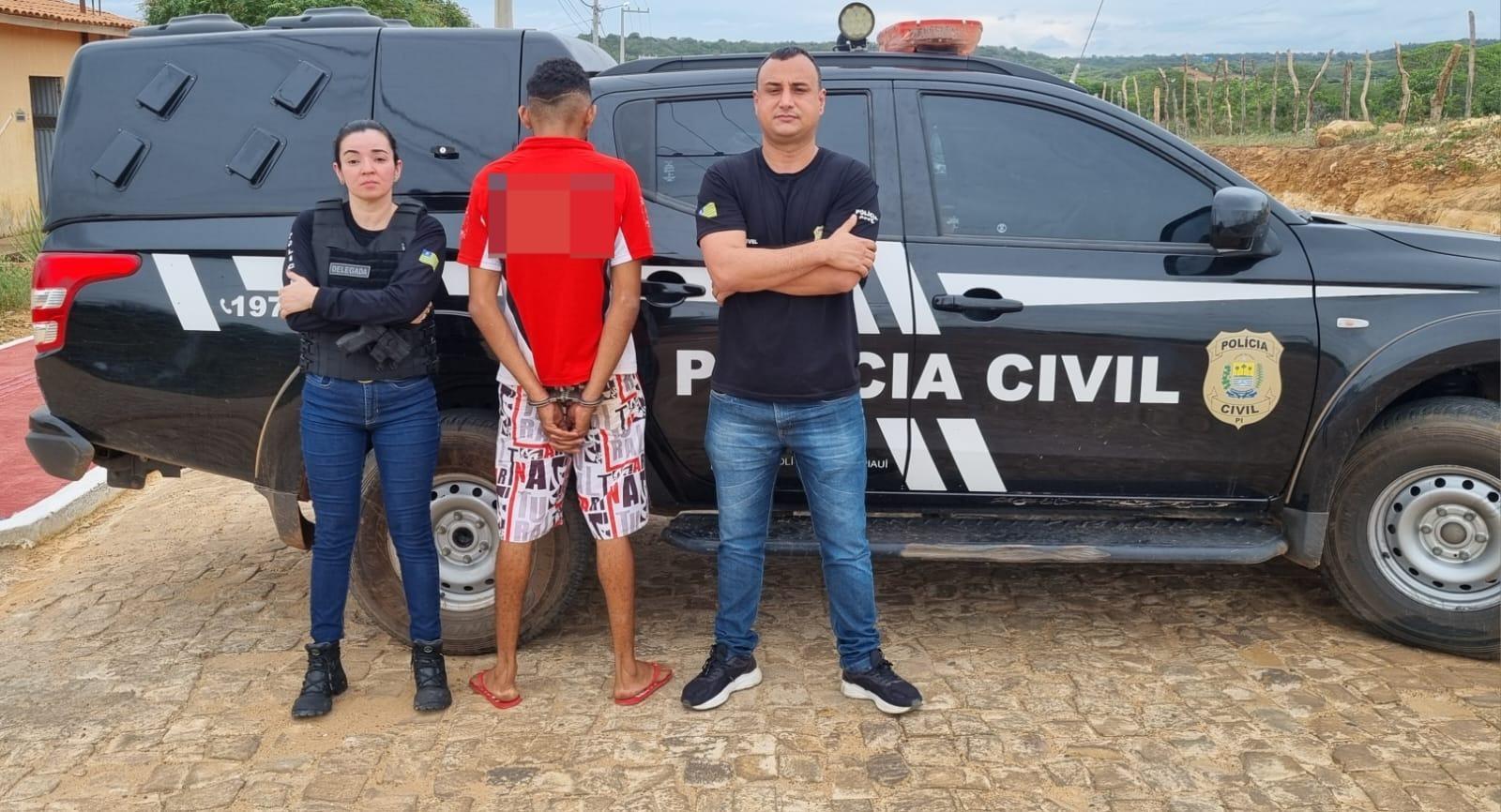 Jovem de 22 anos foi preso em flagrante em Pajeú do Piauí