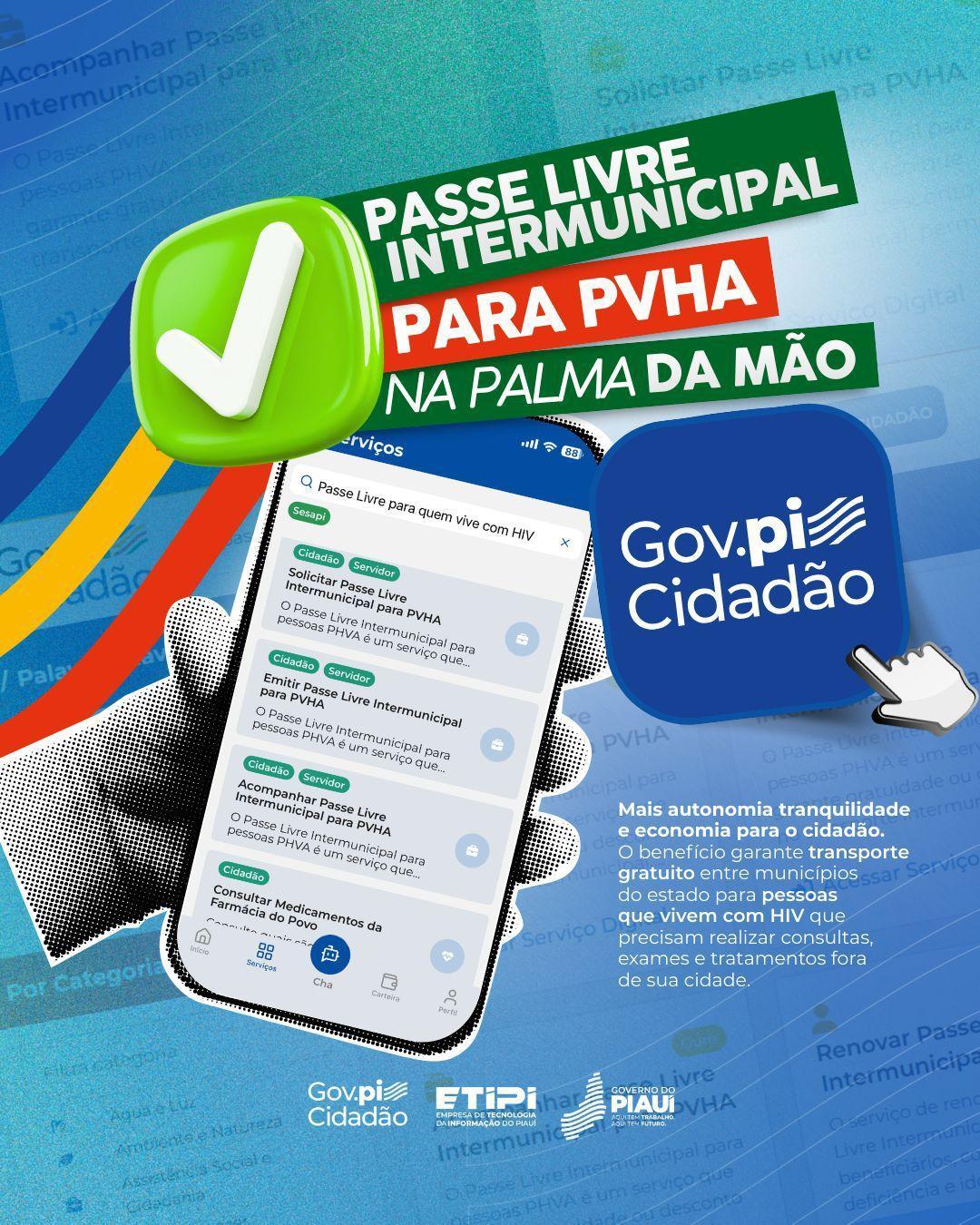 Passe Livre Intermunicipal garante transporte gratuito e acesso digital seguro para pessoas vivendo com HIV no Piauí