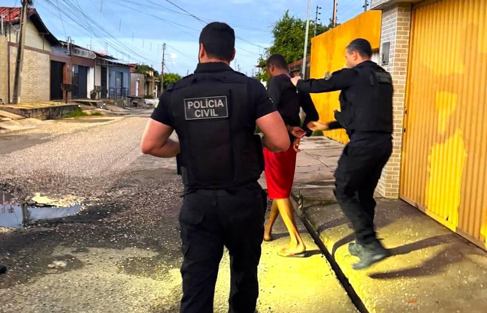 Polícia Civil prende suspeito durante a Operação Cartão Fantasma, deflagrada na zona Sul de Teresina.