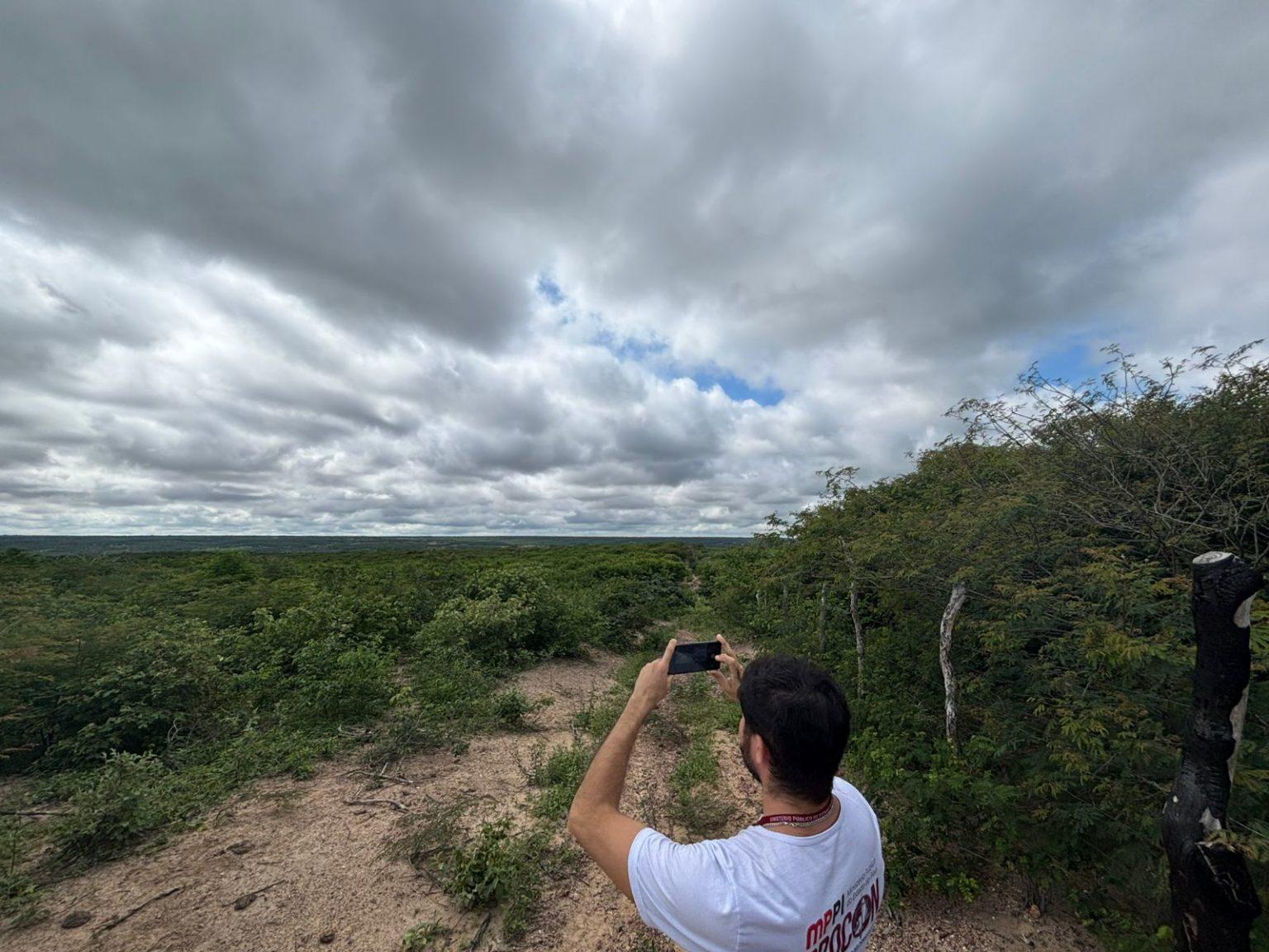 Foram 1.583,32 hectares fiscalizados na Operação Caatinga no Piauí (Foto: MPPI)