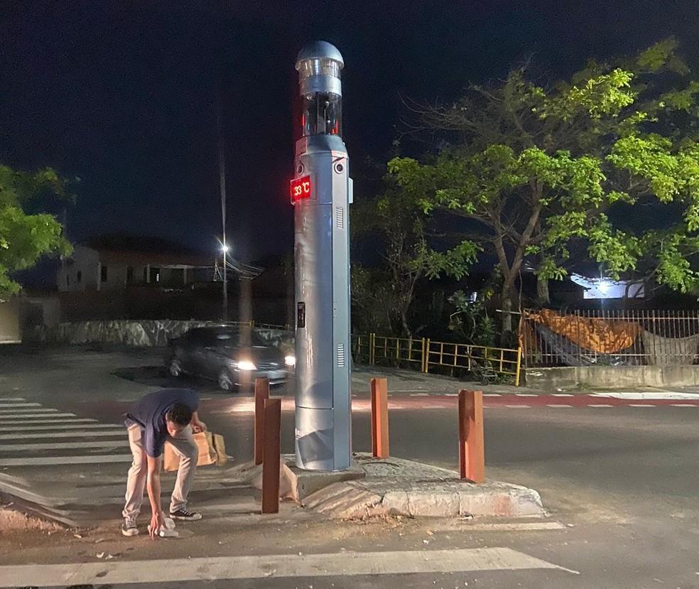 Aparelho é instalado no Centro de Teresina e intriga moradores