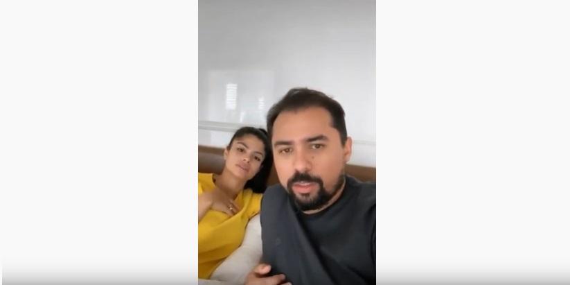 Xand e a esposa Isabela Timóteo
