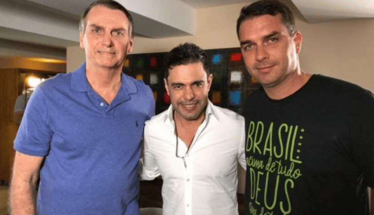 Bolsonaro com o apoiador Zezé